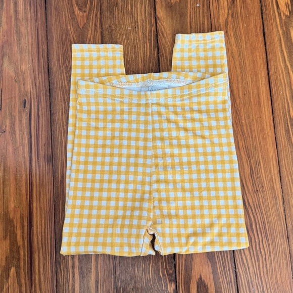 Vivie And Ash Yellow Gingham Girls Leggings Size 4/5T - Picture 4 of 4
